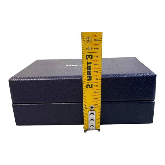 Prada Saffiano Leather Blue Gift Box EMPTY 5.5x4.5 Wallet Jewelry Authentic - Picture 6 of 10